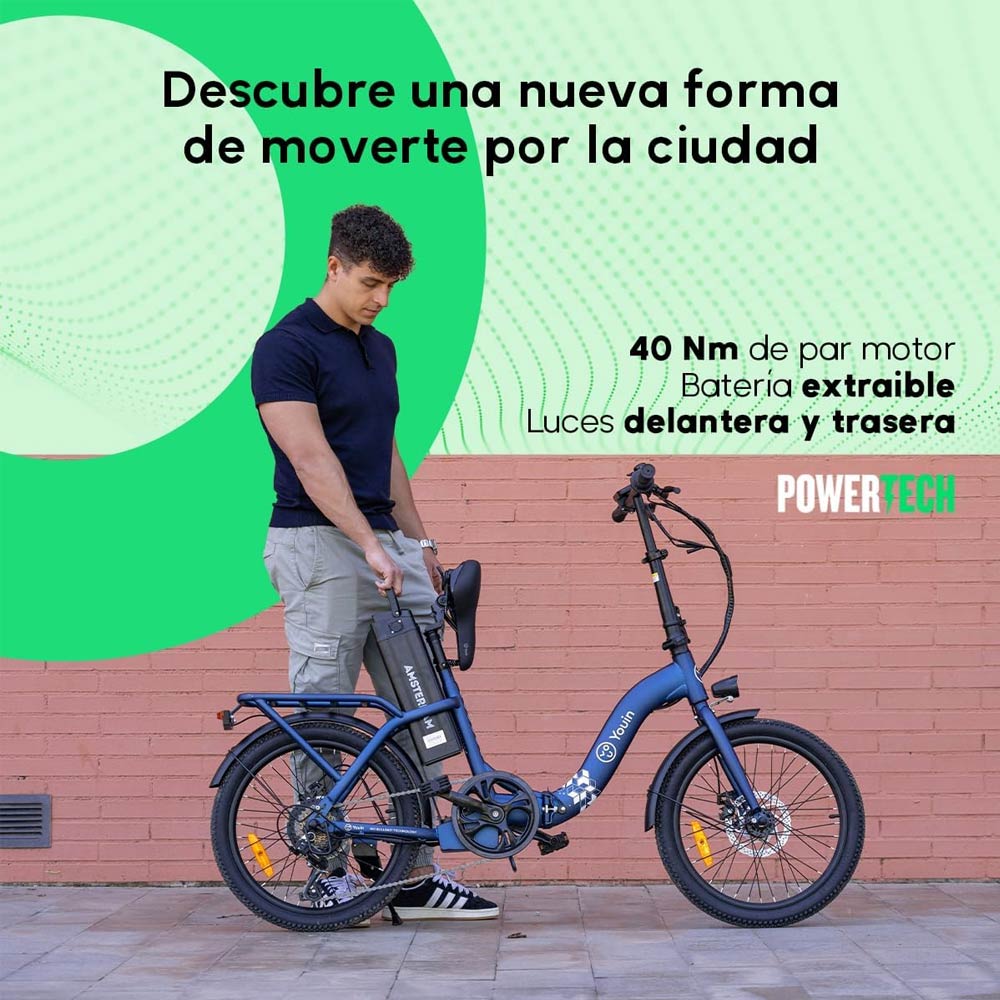 Bicicleta Elétrica Dobrável Urbana YOUIN Amesterdam IV