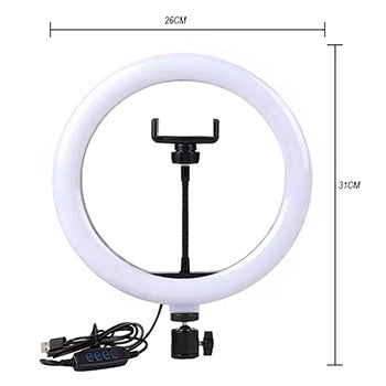 Ring Light 10 Pol 6500K Suporte + Tripé