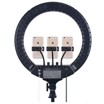 Ring Light 18 Pol RGB Profissional Suporte + Mala + Comando