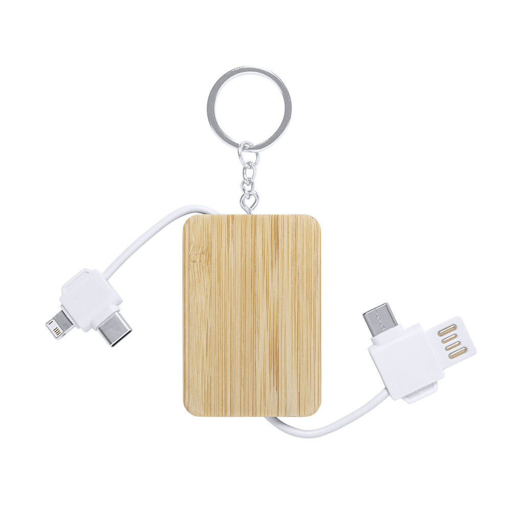 Cabo Carregador Porta-Chaves USB-A MicroUsb USB-C Lightning