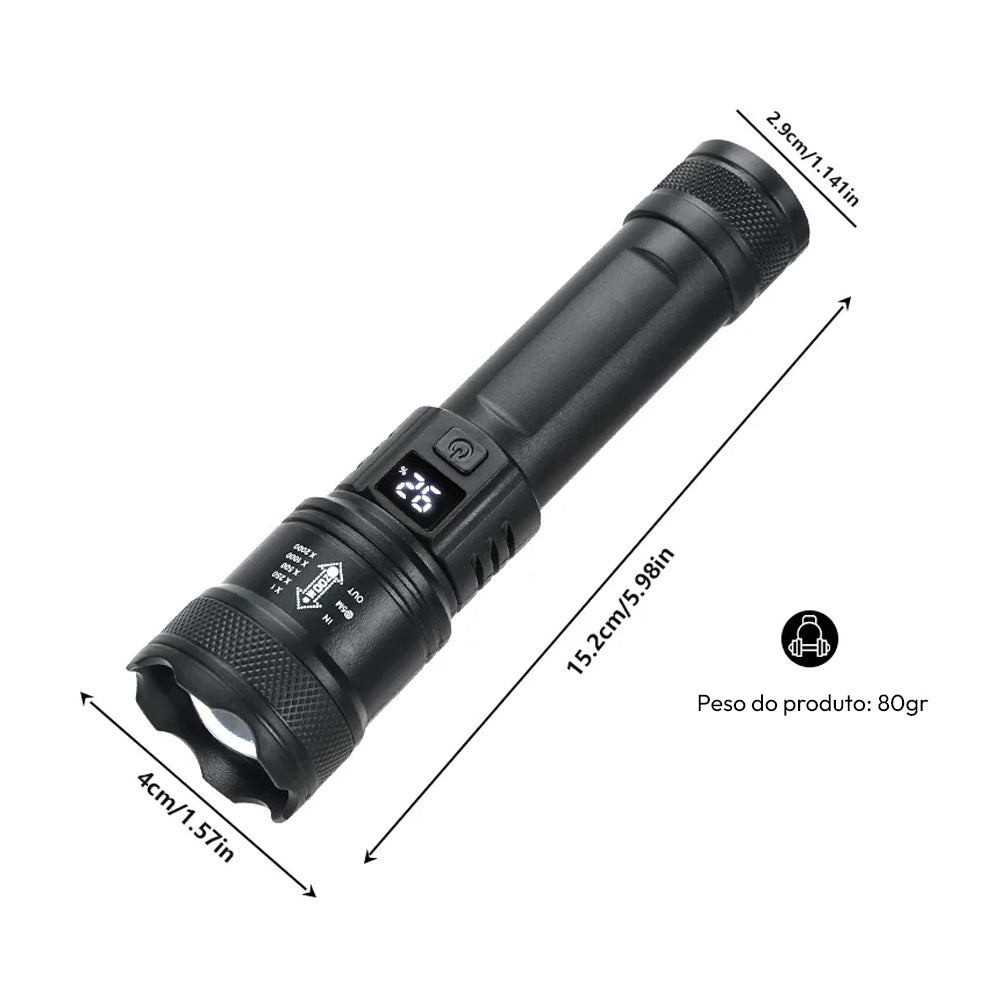 Lanterna Recarregável FLASHLIGHT INTENSO 2000 Lumens