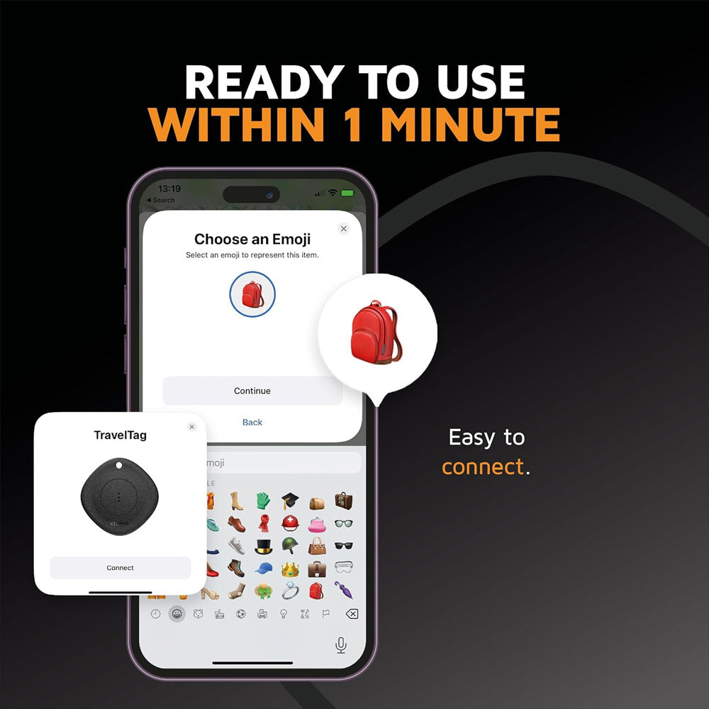 Localizador Bluetooth Objetos p/ Apple TravelTag Preto 3un