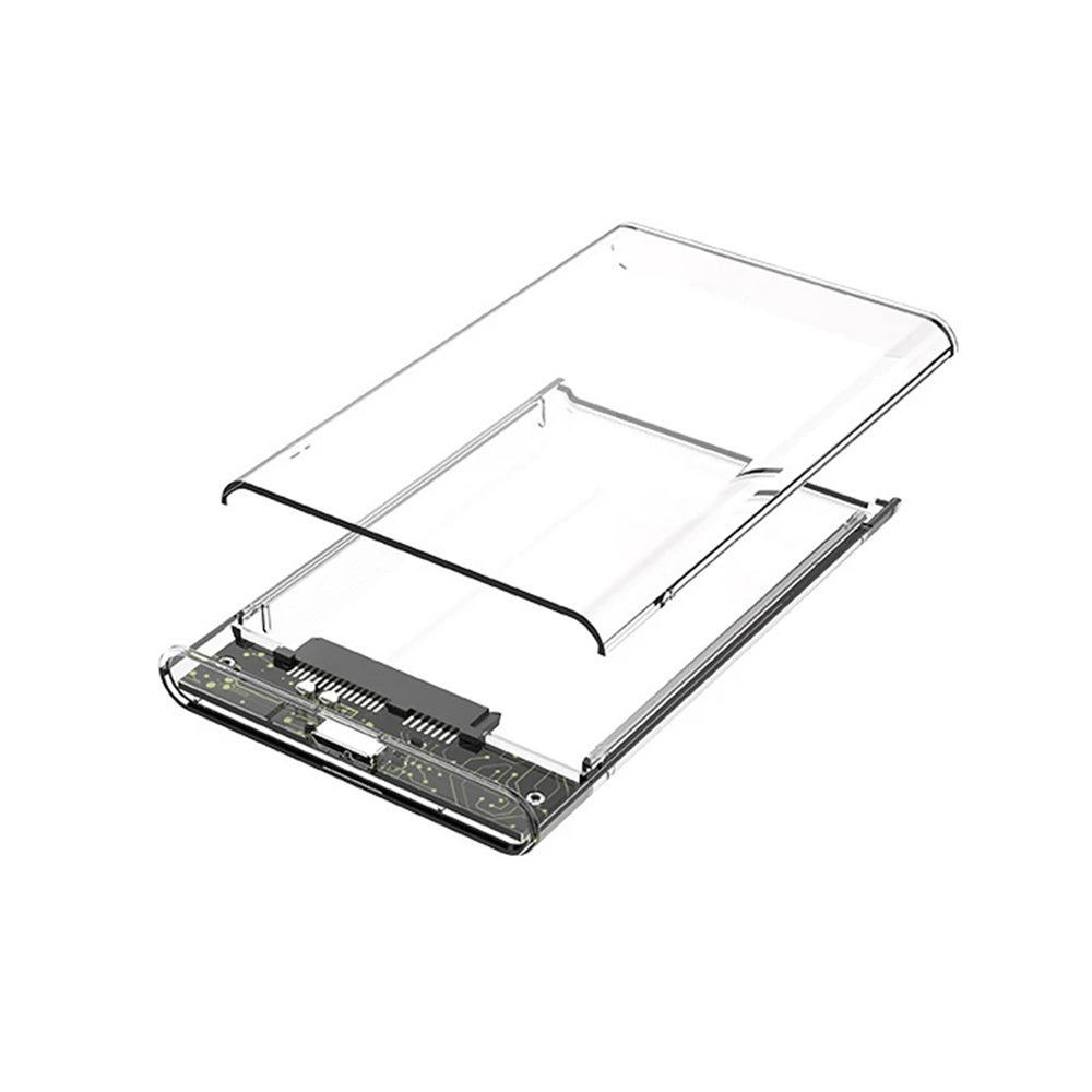 Caixa Disco Rígido USB 3.0 SATA SSD 2,5" Transparente