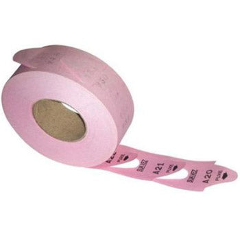 Rolos Senhas Marcação de Vez Cor Rosa Rolo 1un (2000un)