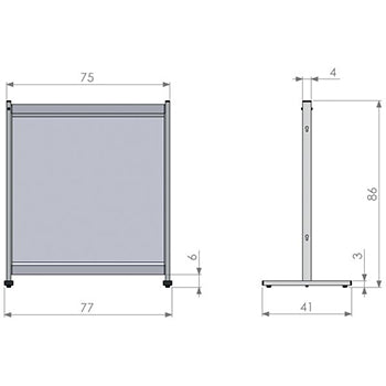 Divisor de mesa Premium Plus 700x800mm
