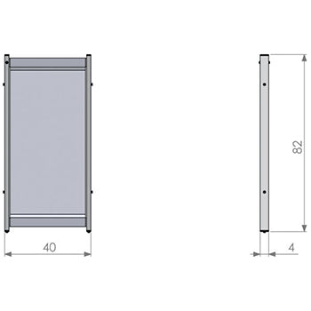 Divisores de mesa modulares Premium Plus 350x800mm