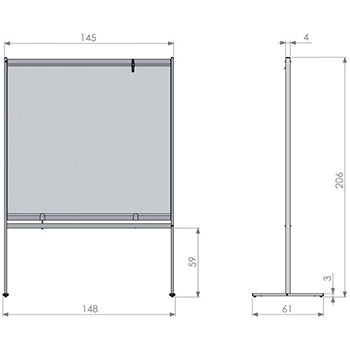 Divisor de chão Premium Plus Perfil Alto 1400x2000mm
