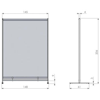 Divisor de chão Premium Plus Perfil Baixo 1400x2000mm