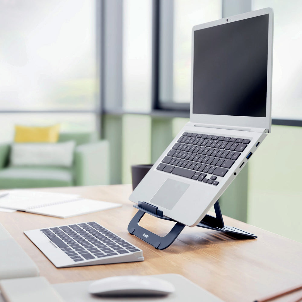 Base Notebook até 17 Pol Ajustável Ultra-Fino Cinza Escuro