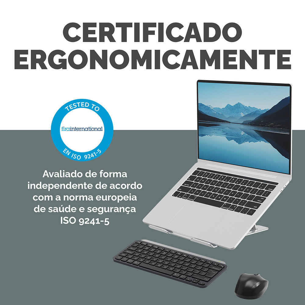 Base Notebook até 15 Pol Ajustável Alumia Prata