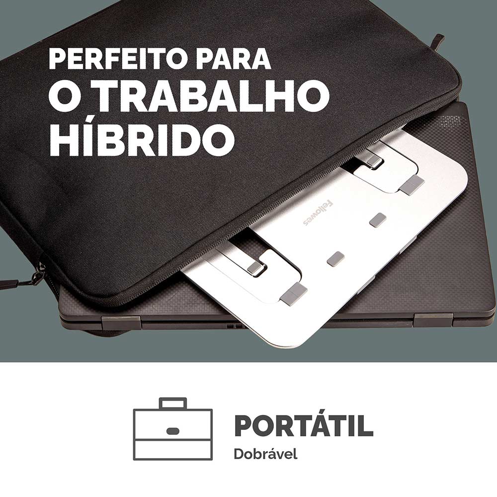 Base Notebook até 15 Pol Ajustável Alumia Prata