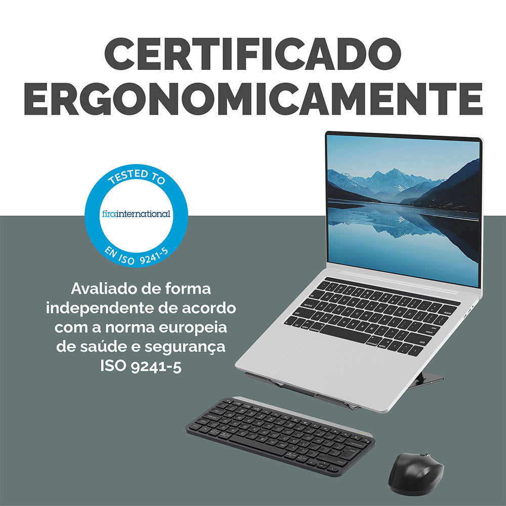 Base Notebook até 15 Pol Ajustável Alumia Preto
