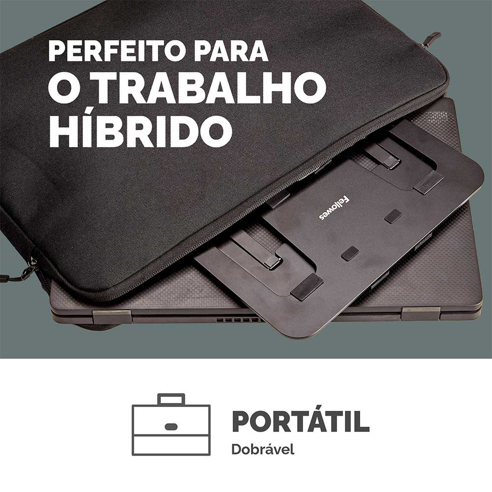 Base Notebook até 15 Pol Ajustável Alumia Preto