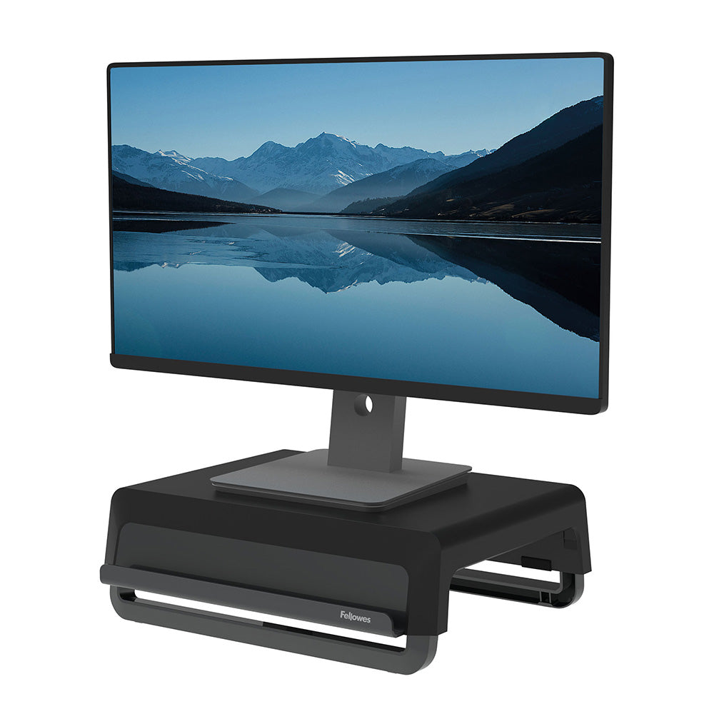 Base Monitor 8.20x35.40x30.40cm Reciclável Breyta Preto