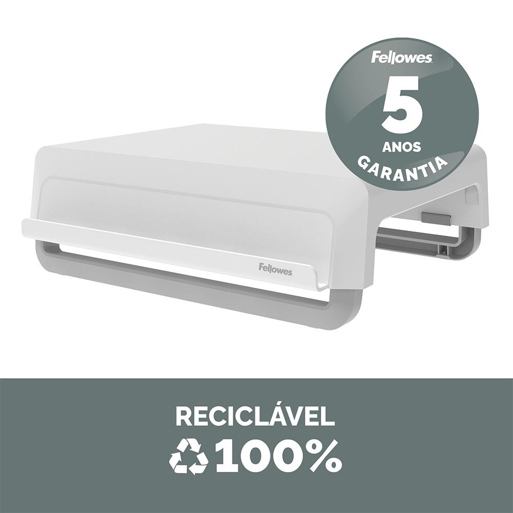 Base Monitor 8.20x35.40x30.40cm Reciclável Breyta Branco