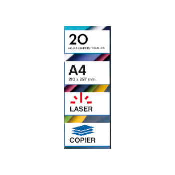 Etiquetas 210x297mm 20Fls Intempéries Transparente Apli 20un