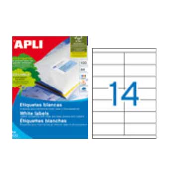 Etiquetas 105x040mm 100Fls A4 Apli 1400un