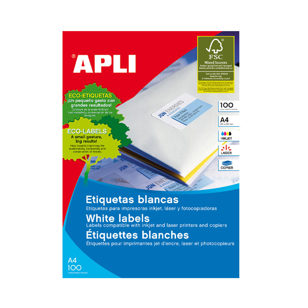 Etiquetas 105x040mm 100Fls A4 Apli 1400un