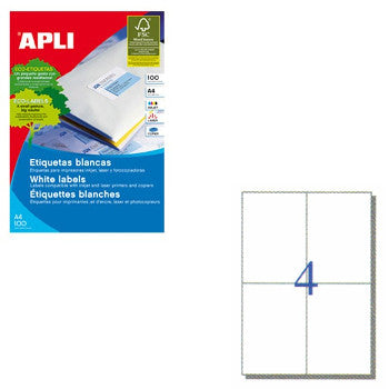 Etiquetas 105x148mm 100Fls A4 Apli 400un