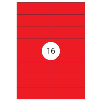 Etiquetas 105x037mm 20Fls A4 Vermelho Apli 320un