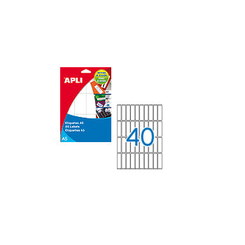 Etiquetas 013x050mm 15Fls A5 01863 Apli 600un