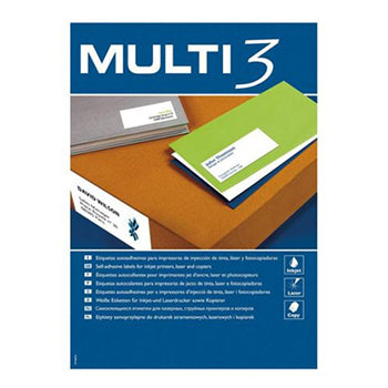 Etiquetas 070x035mm 100Fls A4 Multi3 2400un