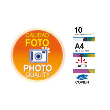 Etiquetas 199,6x289,1mm  Laser/Copia Branco Glossy Apli 10u
