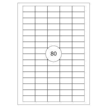 Etiquetas Removiveis 035,6x016,9mm 25 Folhas A4 2000un