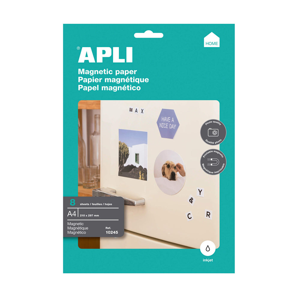 Papel Magnético Fotográfico Apli A4 8 Folhas