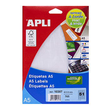 Etiquetas Jóias 45x8mm 15Fls Apli 10307 765un