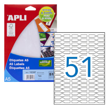 Etiquetas Jóias 45x8mm 15Fls Apli 10307 765un