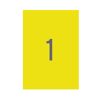 Etiquetas 210x297mm 100Fls A4 Amarelo Apli 100un