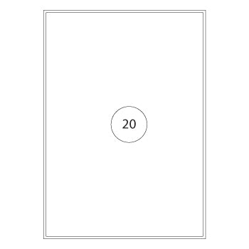 Etiquetas Resistentes 210x297mm 20Fls Poliester Mate 20un