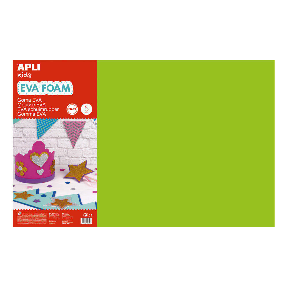 Placa de Cor Musgami Verde Claro 40x60cm 2mm 5Fls