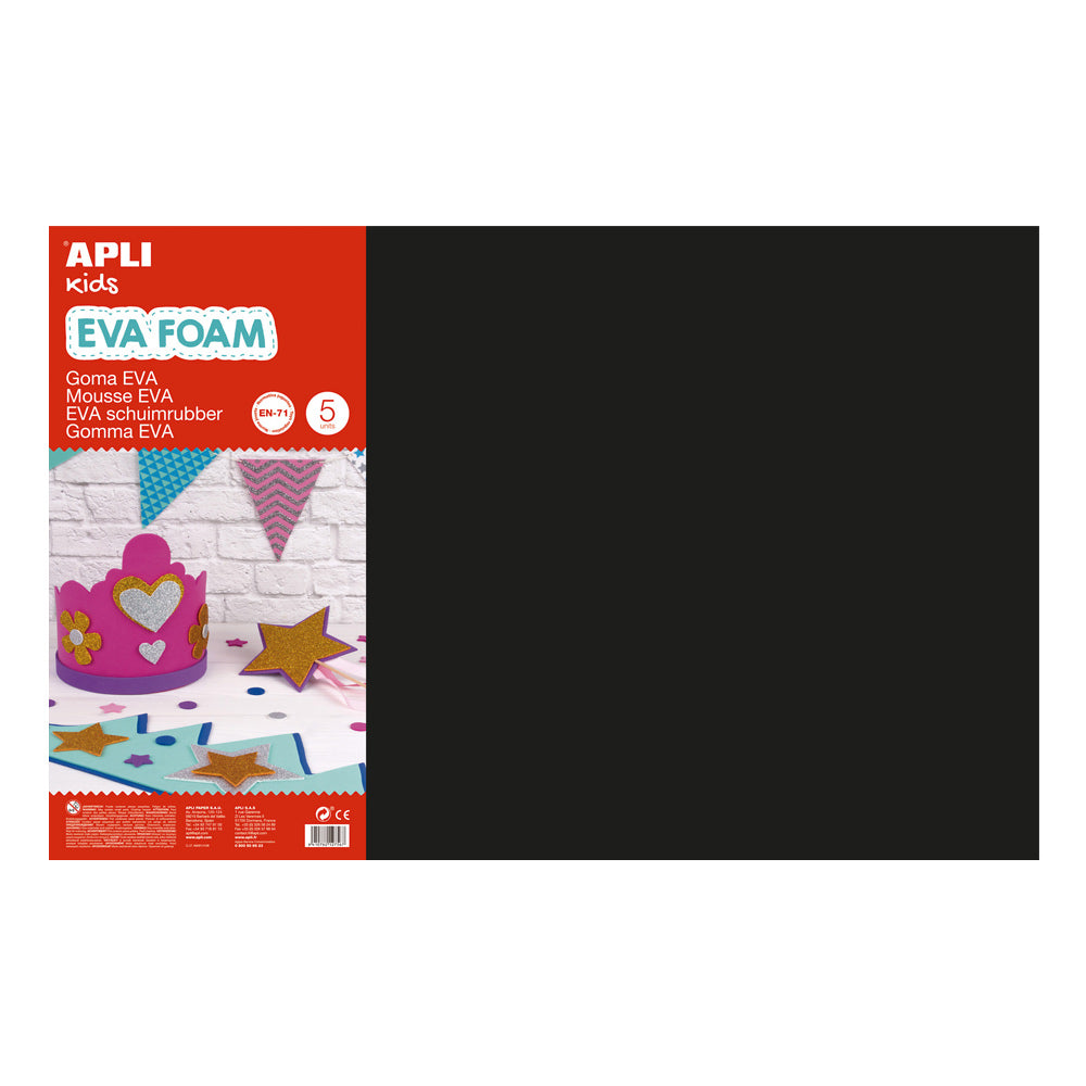 Placa de Cor Musgami Preto 40x60cm 2mm 5Fls
