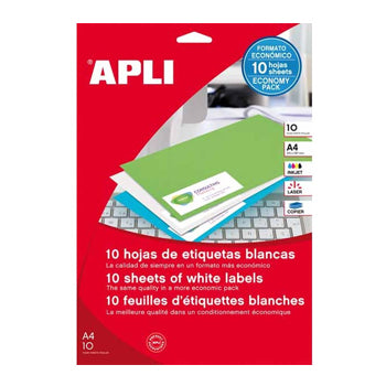 Etiquetas 025,4x010mm 10Fls A4 12927 Apli 1890un