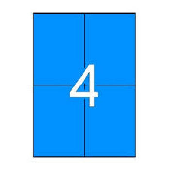 Etiquetas 105x148mm 20Fls A4 Azul Apli 80un