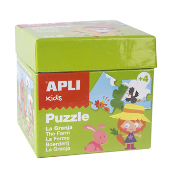 Jogo Puzzle Apli Kids Tema A Fazenda 24 Peças