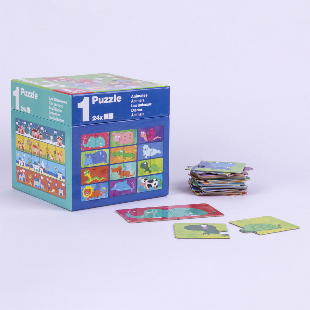 Jogo Puzzle Apli Formato Cubo 3x24 Peças