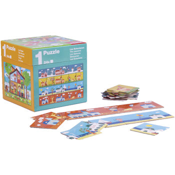 Jogo Puzzle Apli Formato Cubo 3x24 Peças