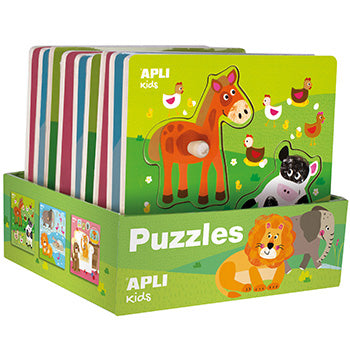 Puzzles Animais Cx Expositor 9un