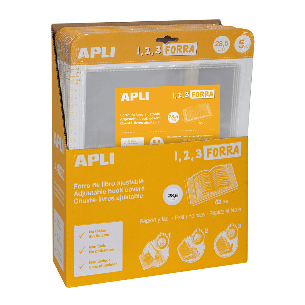 Forra Livros Ajustável 285x530mm 75mic Apli 5un