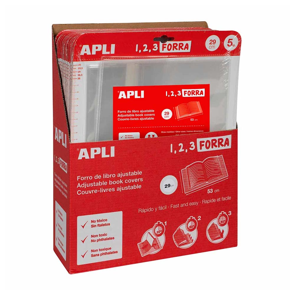 Forra Livros Ajustável 290x530mm 75mic Apli 5un