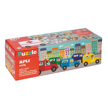 Jogo Puzzle Apli Somas Tema Transportes 30 Peças