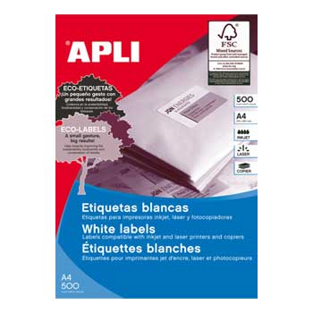 Etiquetas 070x042,4mm 500Fls A4 Apli 10500un