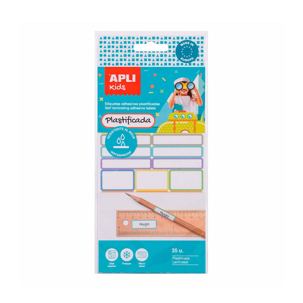 Etiquetas Adesivas Identificativas Plastificadas Apli Kids
