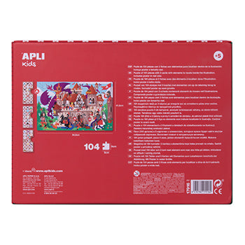 Jogo Educativo Puzzle Apli Observação do Castelo 104 Peças