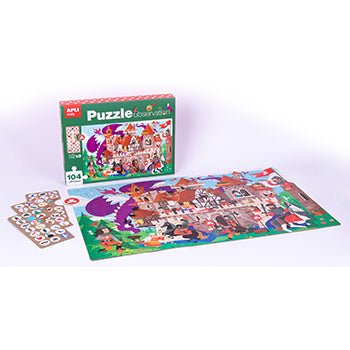Jogo Educativo Puzzle Apli Observação do Castelo 104 Peças