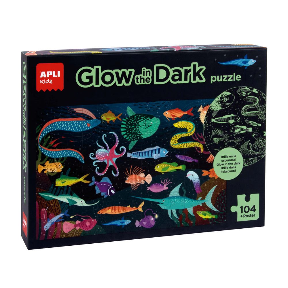 Jogo Educativo Puzzle Apli Fluor Oceano 104 Peças