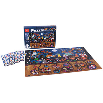 Jogo Educativo Puzzle Apli Observação do Bosque 104 Peças